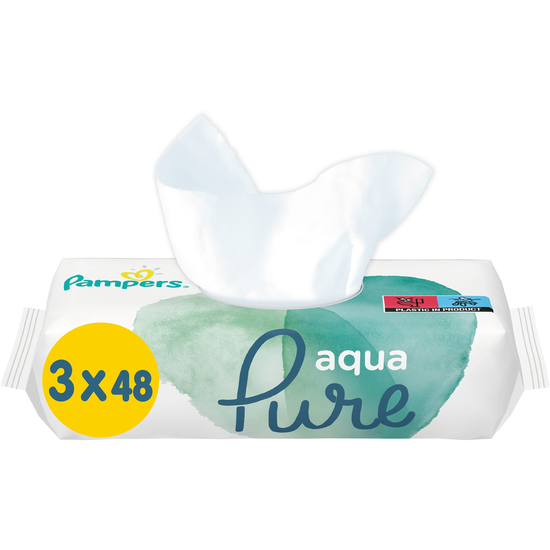 Pampers Aqua Pure Tvättservetter 3x48 st