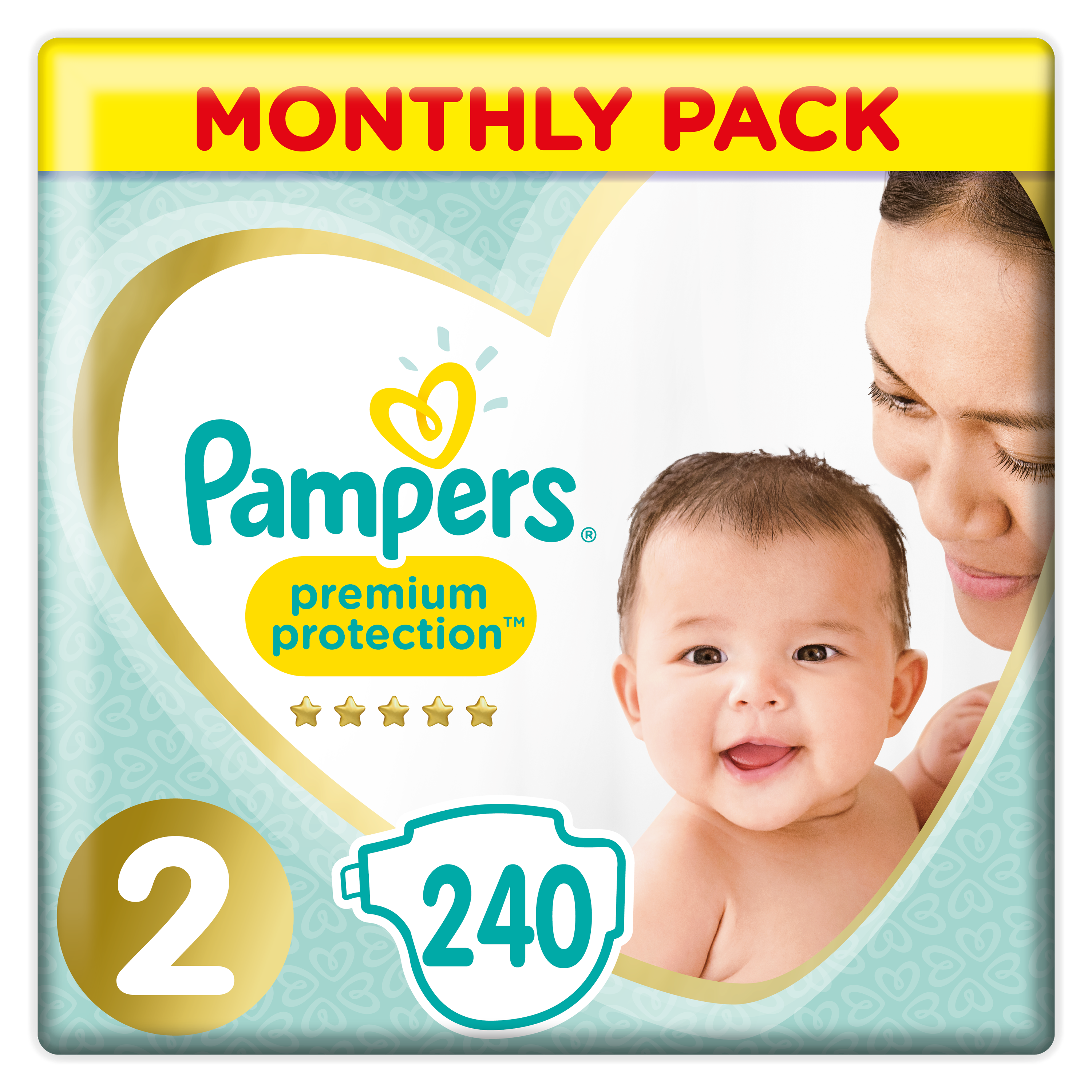 Pampers Premium Protection Storlek 2 , 240 st Blöjor, 4kg-8kg
