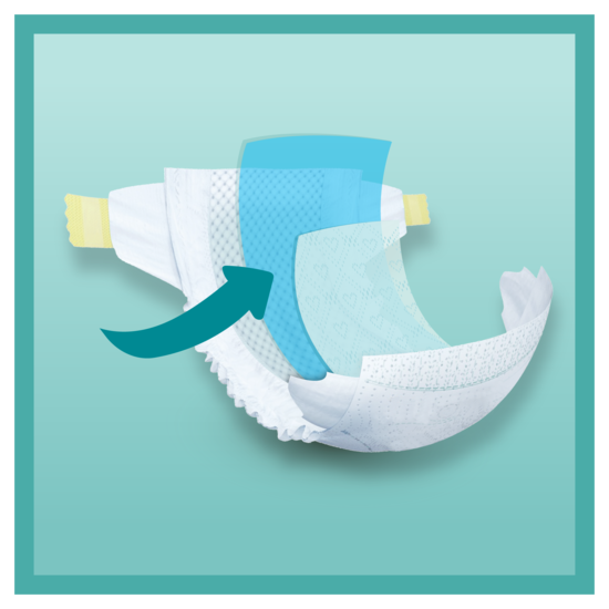 Pampers Baby-Dry Storlek 4, 124 Blöjor, 9-14kg