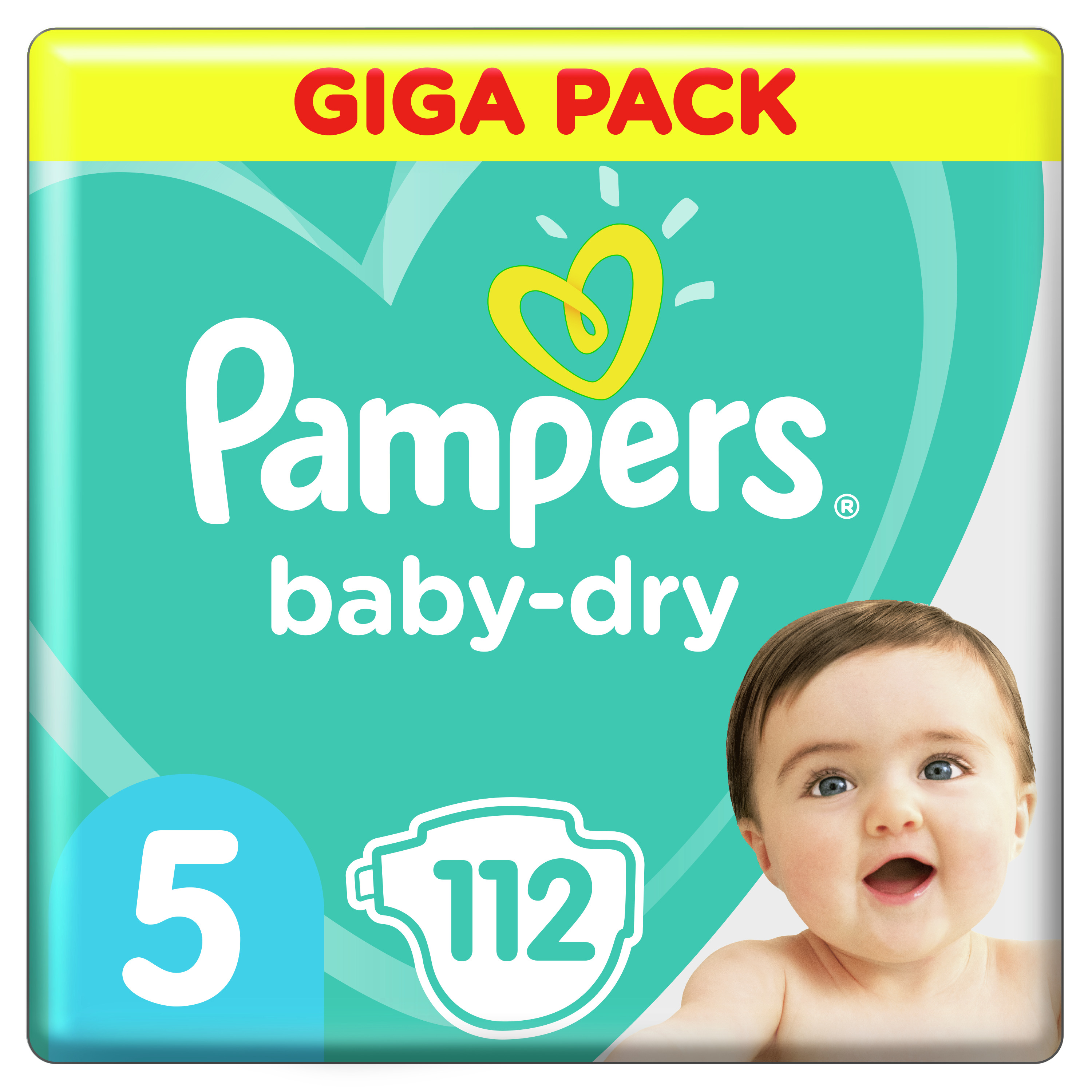 Pampers Baby-Dry Storlek 5, 112 Blöjor, 11-16kg