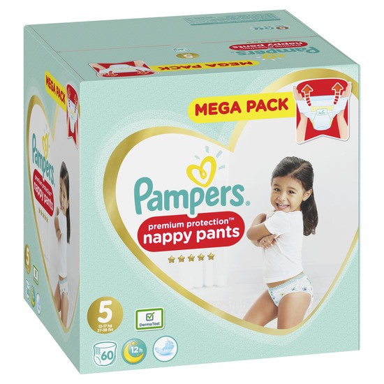 Pampers Premium Protection Byxblöjor Storlek 5, 60 Blöjor, 11-16kg