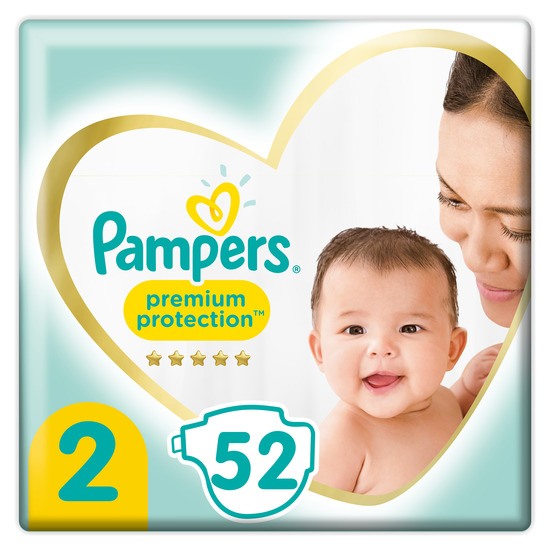 Pampers Premium Protection Storlek 2 , 52 st Blöjor, 4kg-8kg