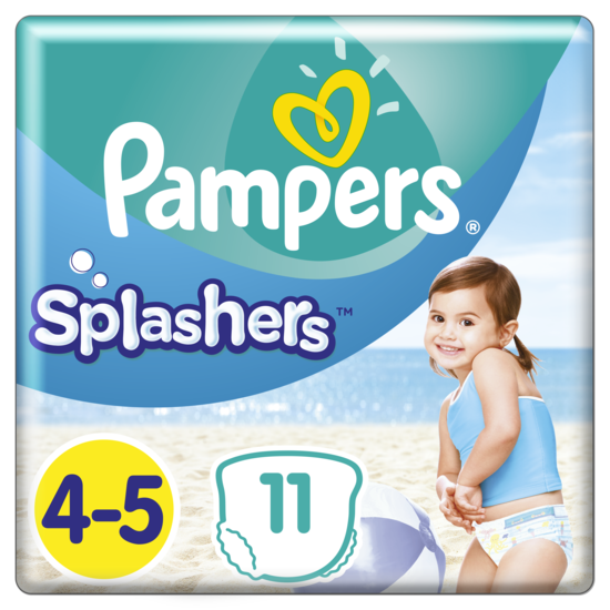 Pampers Splashers storlek 4-5, 11 badblöjor