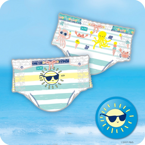 Pampers Splashers storlek 4-5, 11 badblöjor
