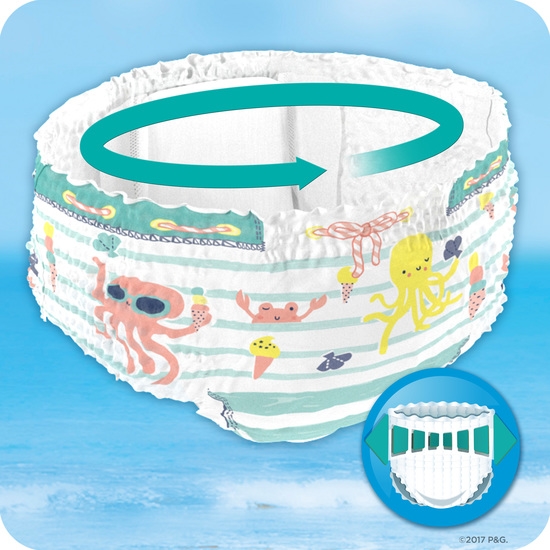 Pampers Splashers storlek 5-6, 10 badblöjor