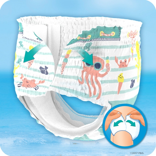 Pampers Splashers storlek 5-6, 10 badblöjor