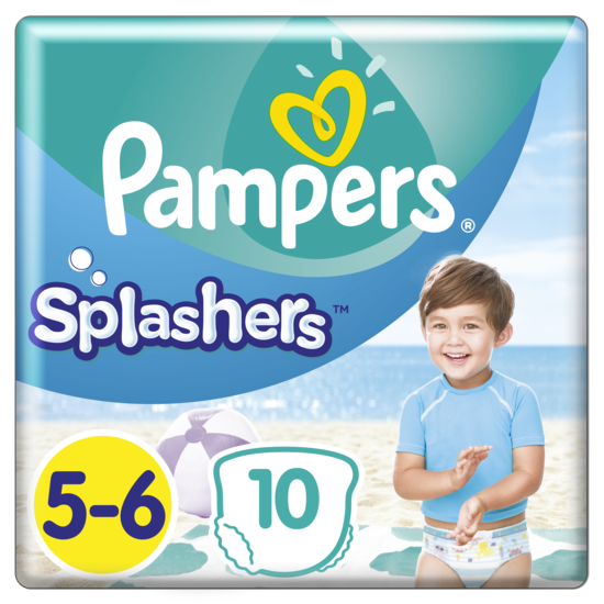 Pampers Splashers storlek 5-6, 10 badblöjor