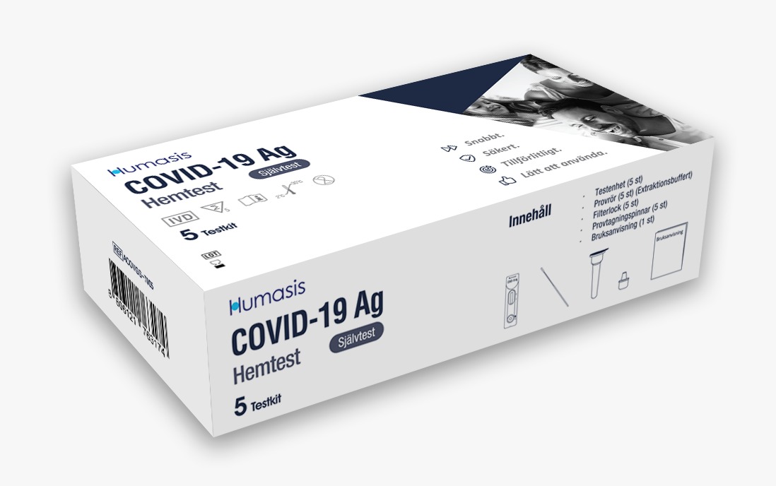 Humasis COVID-19 Ag Hemtest 5-pack