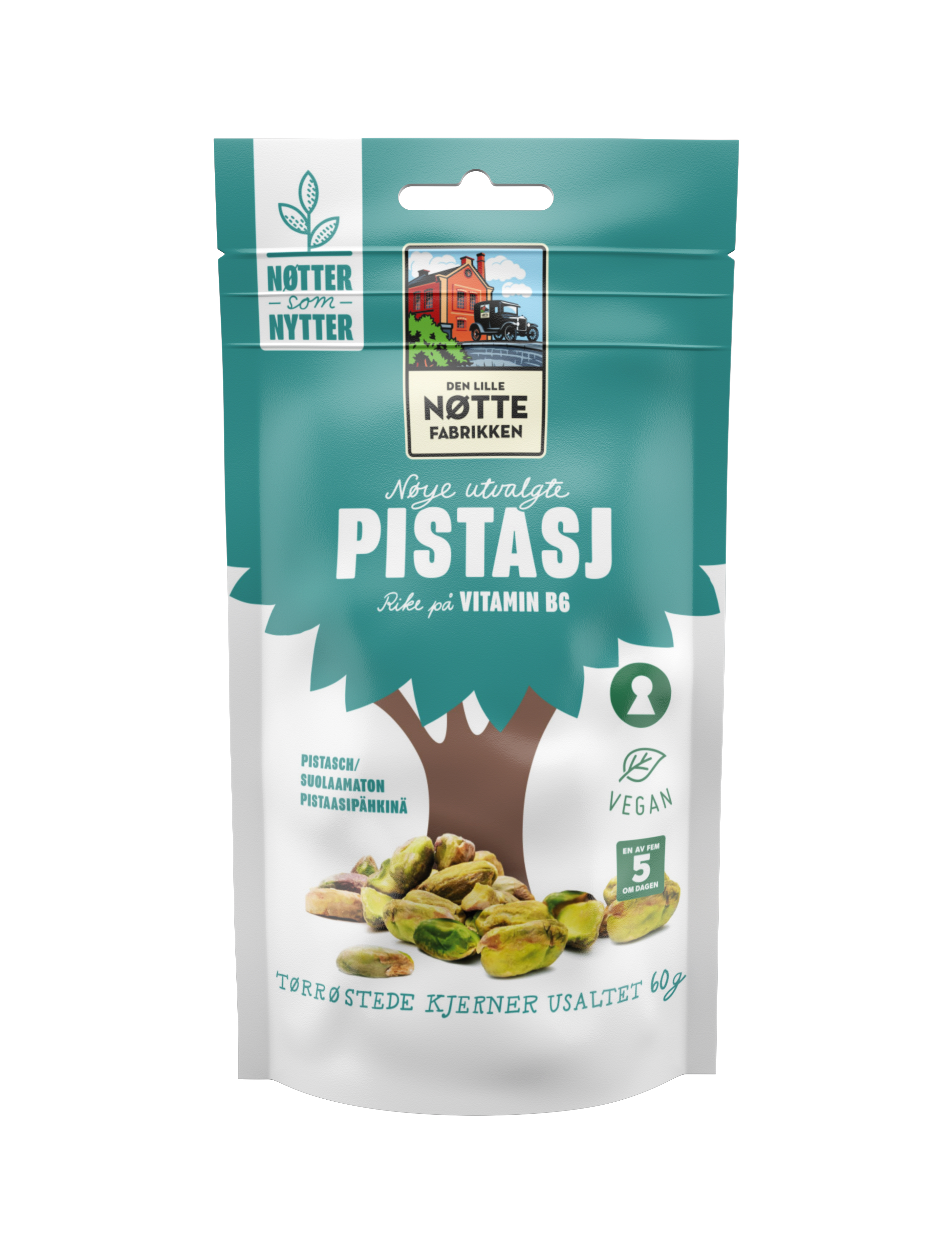 Den Lille Nøttefabrikken Pistasj 60 g