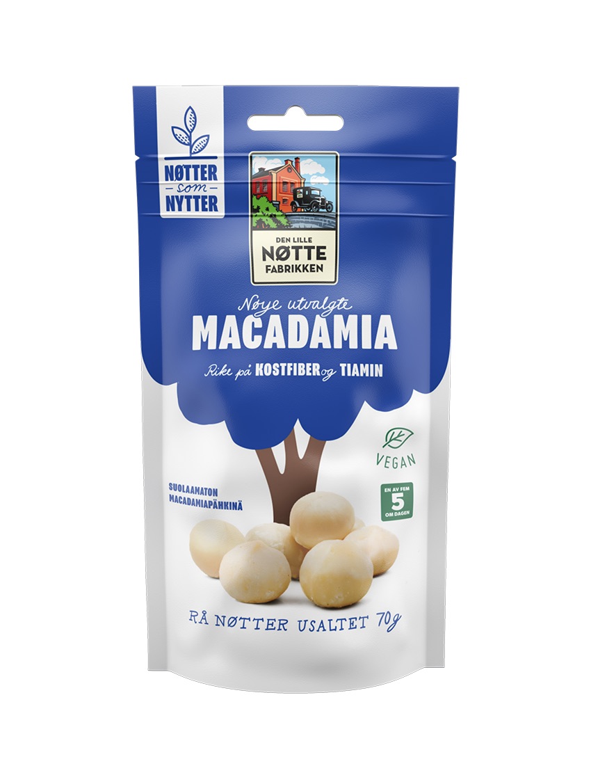 Den Lille Nøttefabrikken Macadamia 70 g