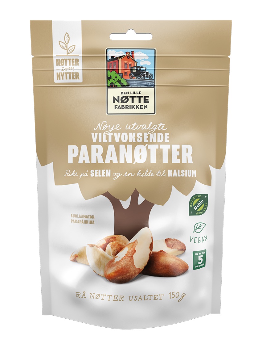 Den Lille Nøttefabrikken Viltvoksende Paranøtter 150 g