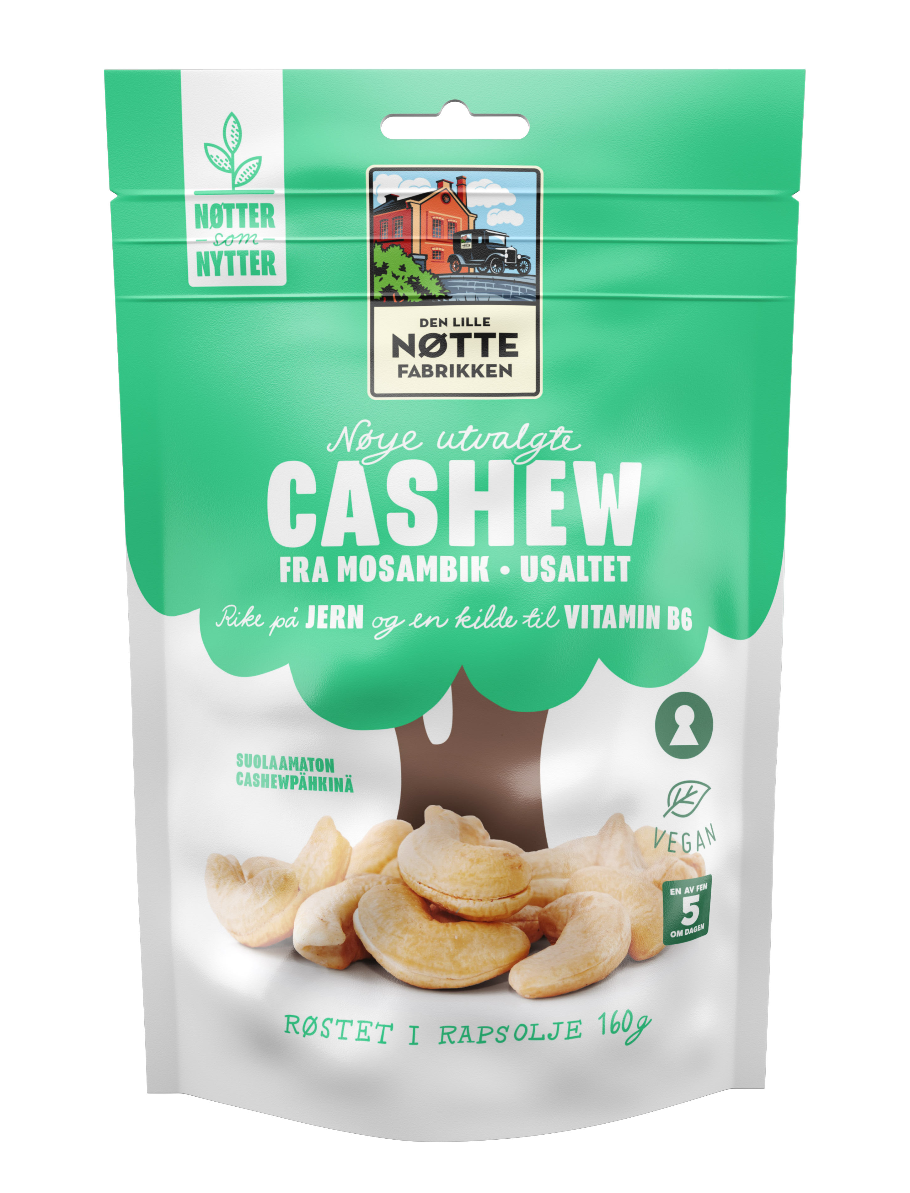 Den Lille Nøttefabrikken Cashew Mosambik 160 g
