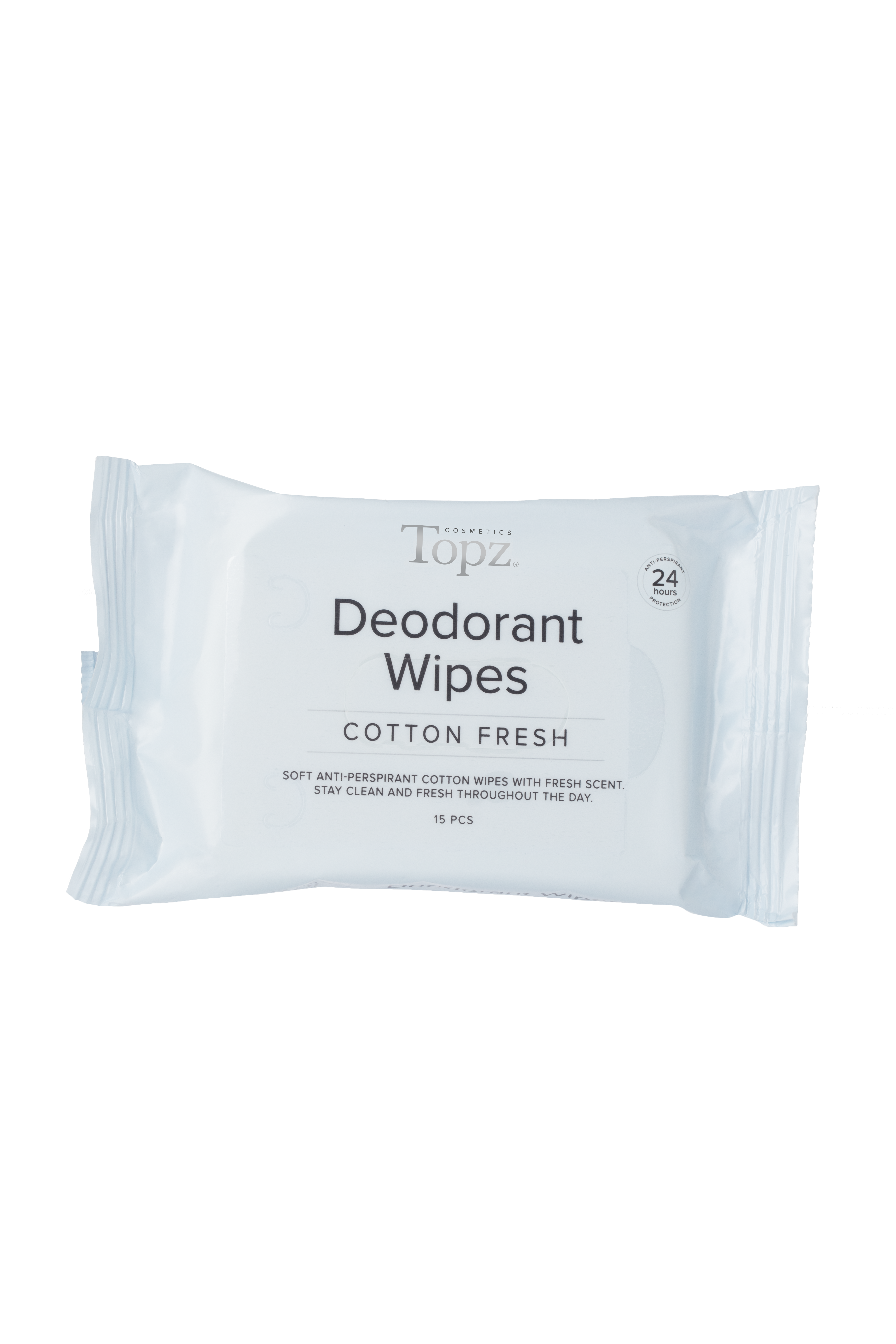Topz Cosmetics Deodorant Wipes Cotton Fresh 15 st