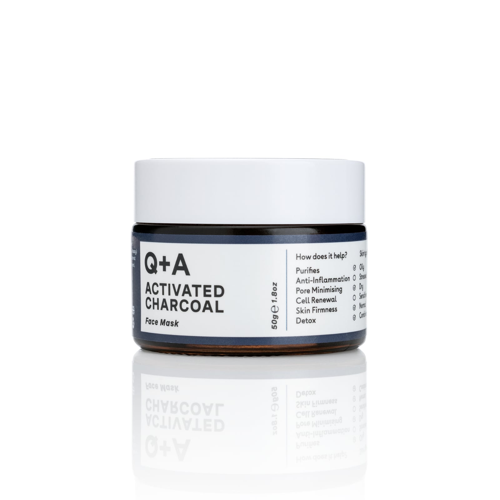 Q+A Activated Charcaol Face Mask 50 g