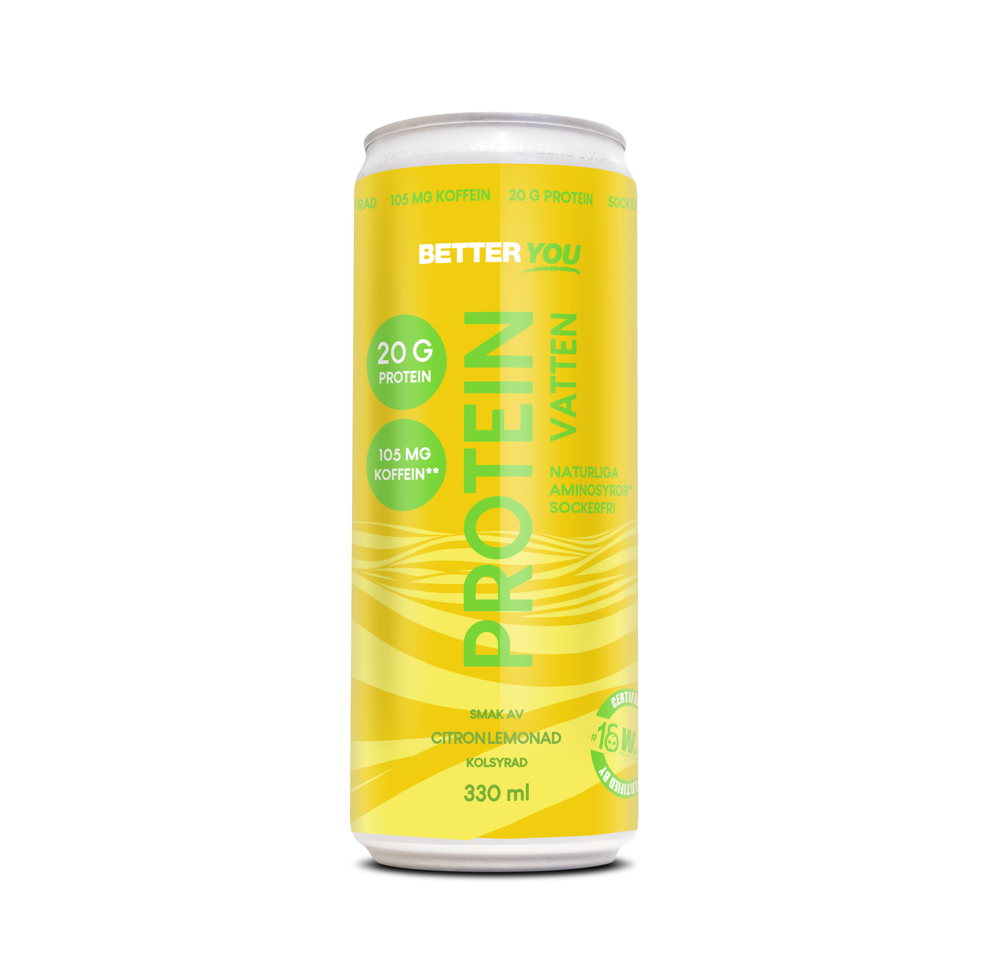 Better You Proteinvatten Citronlemonad med Koffein 330 ml