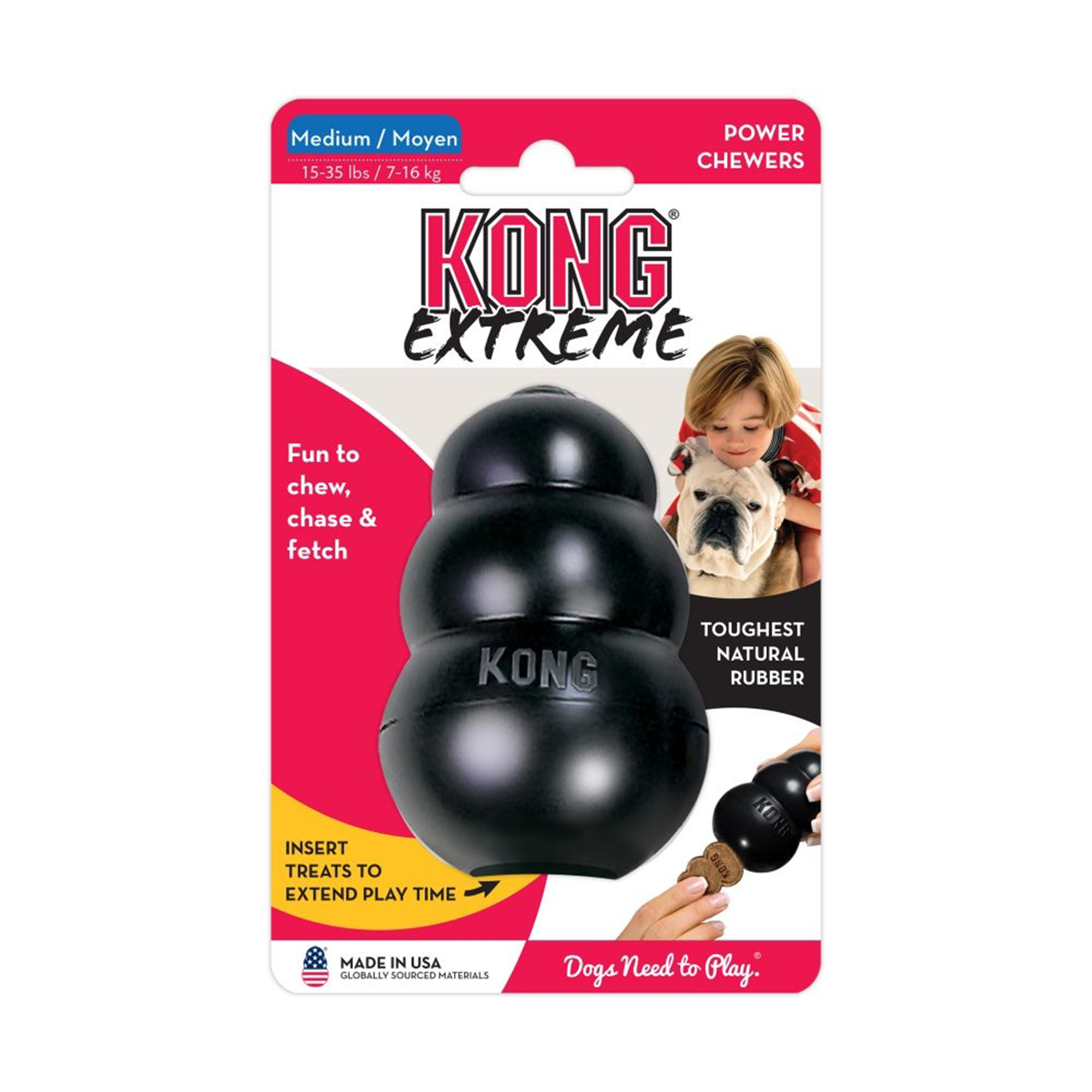 Kong Original Svart M 9x6 cm