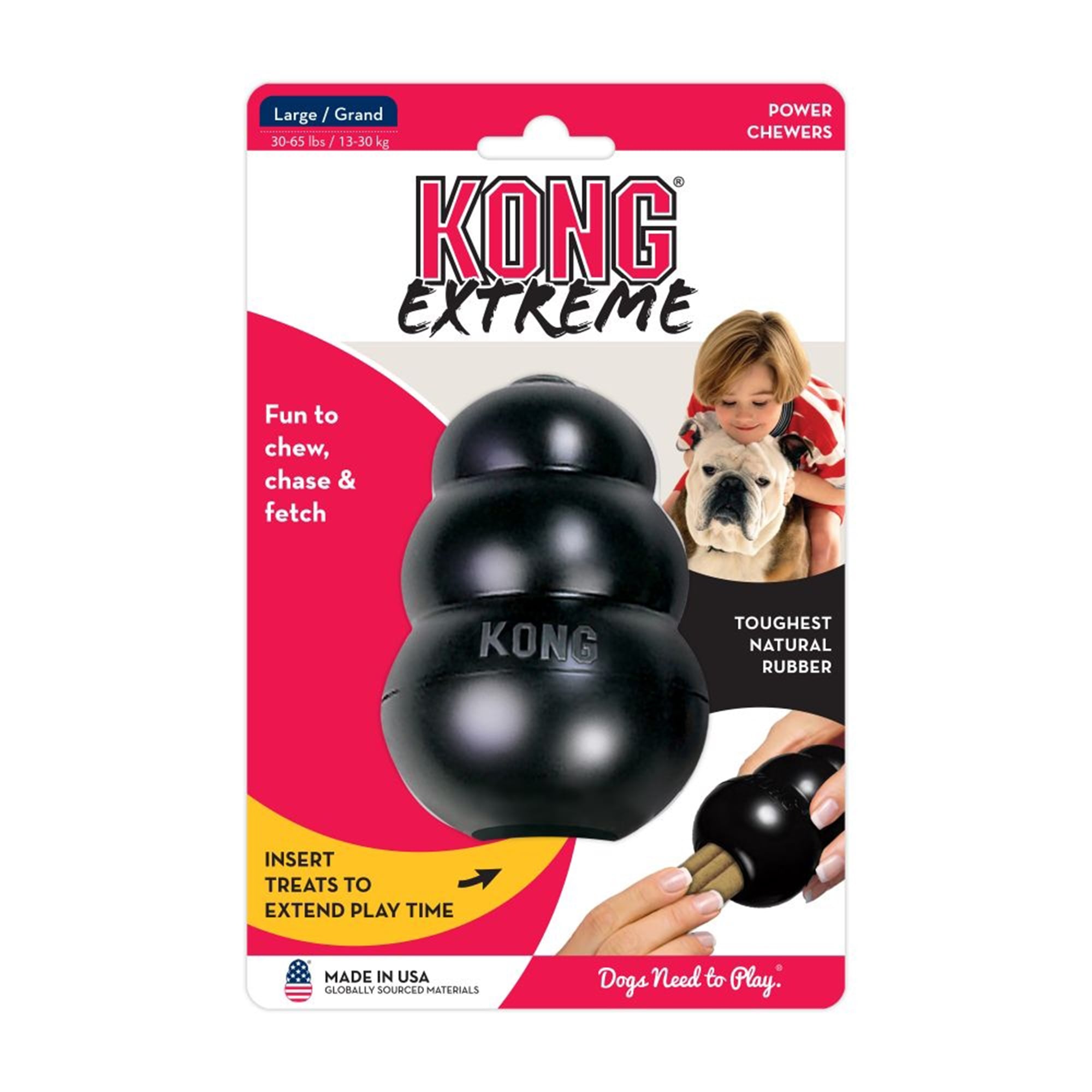 Kong Original Svart L 11x7 cm