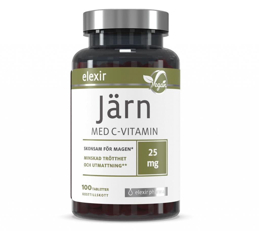 Elexir Pharma Järn med C-Vitamin 100 tabletter