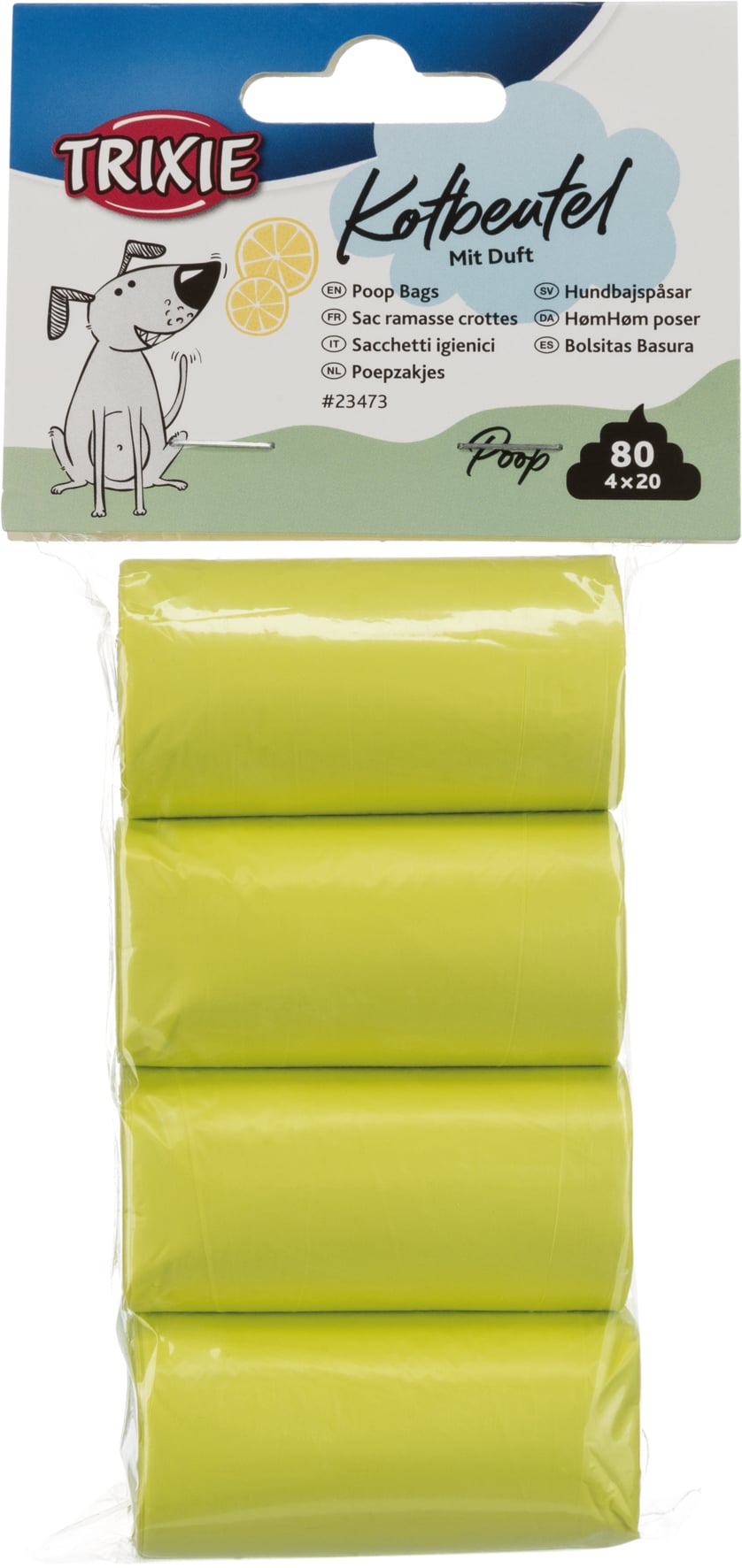 Trixie Bajspåsar Citrondoft 4 rullar x 20 st