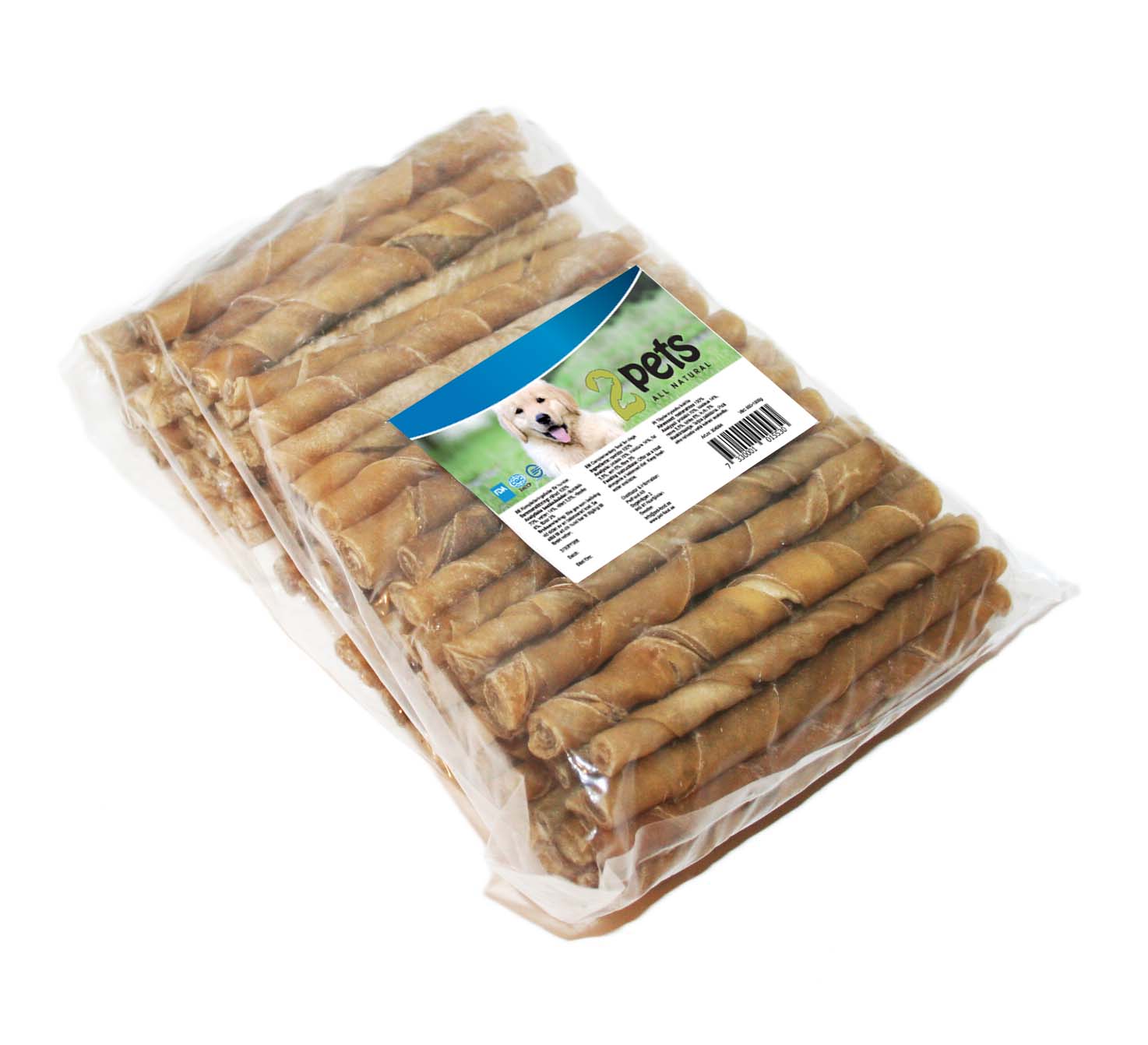 2pets Tuggpinne vriden 12 cm/9-10 mm 100-pack
