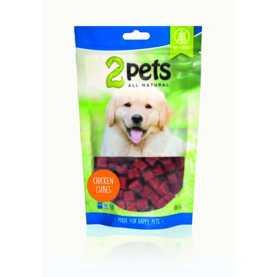 2pets Dogsnack Chicken Cubes 100 g