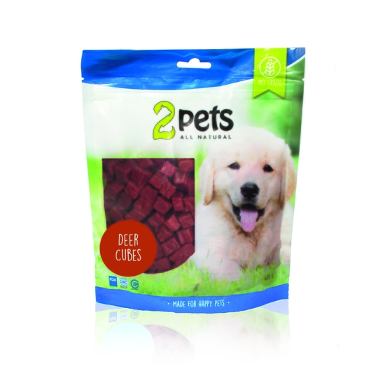 2pets Dogsnack Deer Cubes 400 g