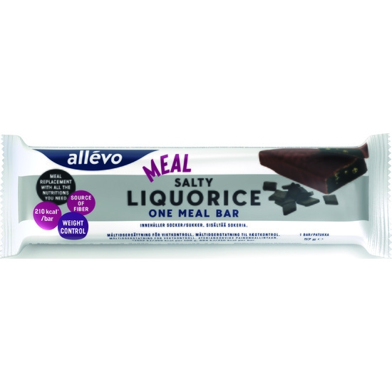Allévo One Meal Salty Liquorice bar 57 g