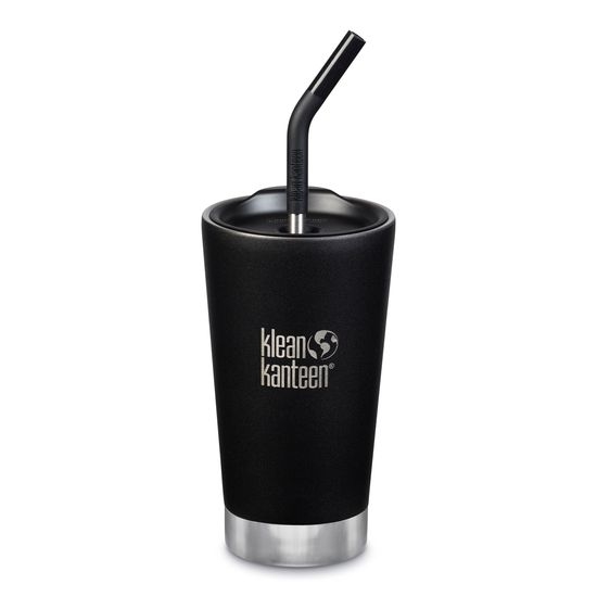Klean Kanteen Insulated Tumbler Straw Lid Black 473 ml
