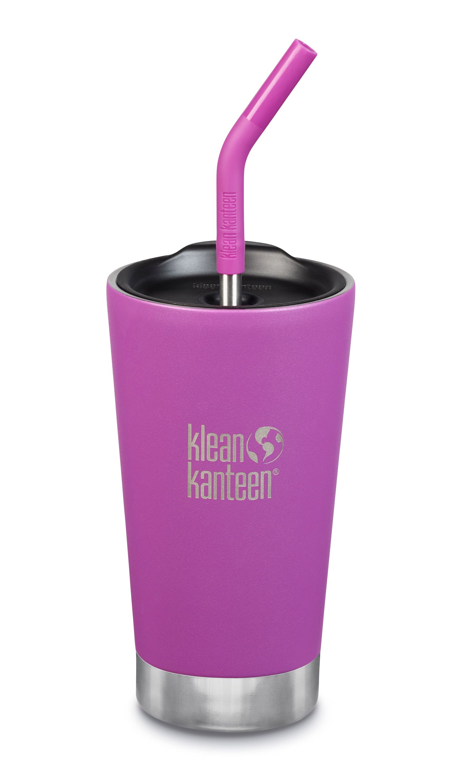 Klean Kanteen Insulated Tumbler Straw Lid Berry Bright 473 ml