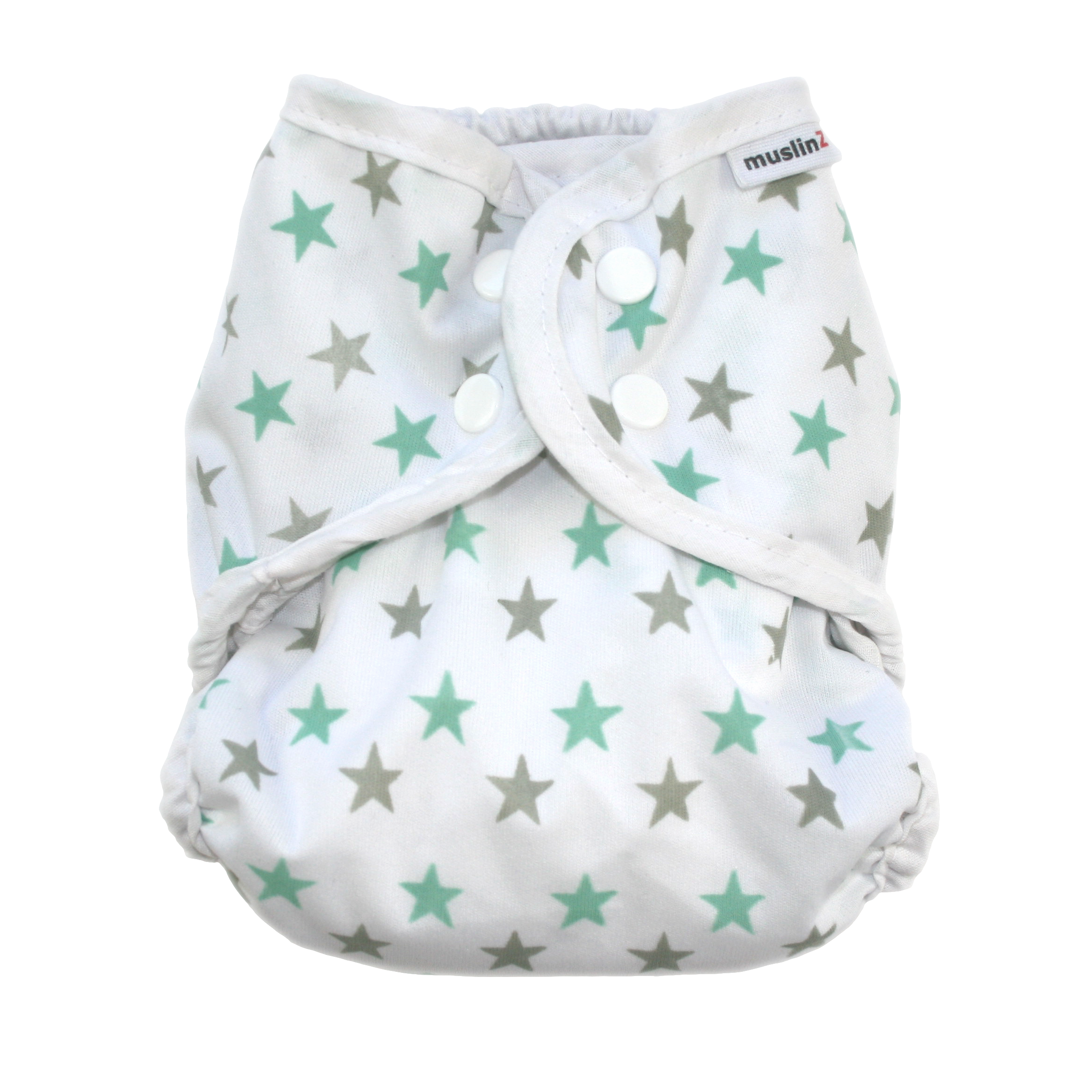 MuslinZ Tygblöja Mint stars stl 2
