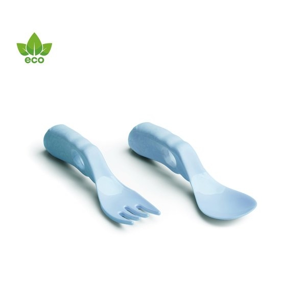 Herobility Eco Baby Spoon & Fork - Blue