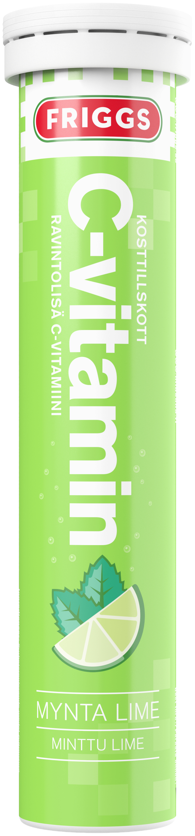Friggs C-vitamin Mynta Lime 20 brustabletter