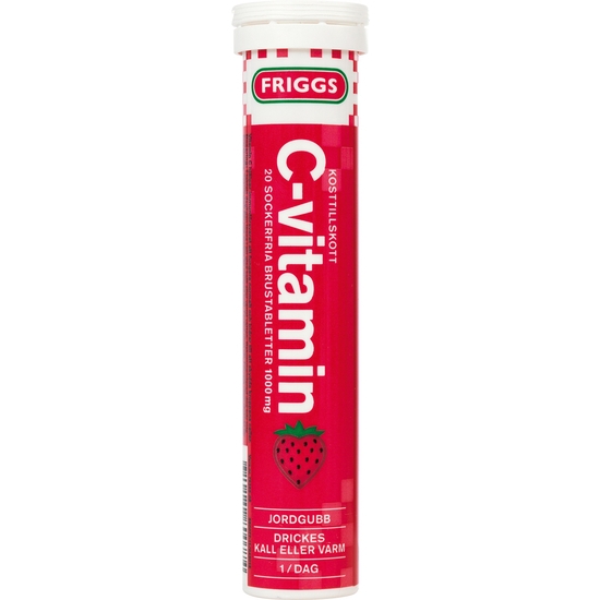 Friggs C-Vitamin Jordgubb 20 brustabletter