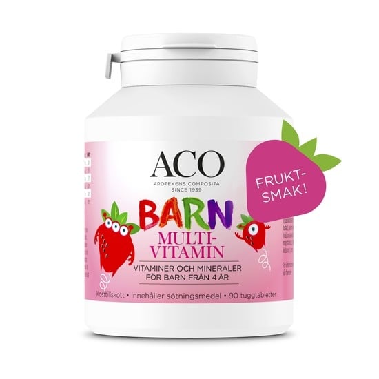 ACO Barn Multivitamin Fruktsmak 90 tuggtabletter