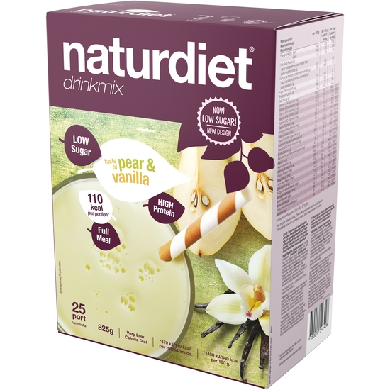 Naturdiet Drinkmix Pear Vanilla 25-pack