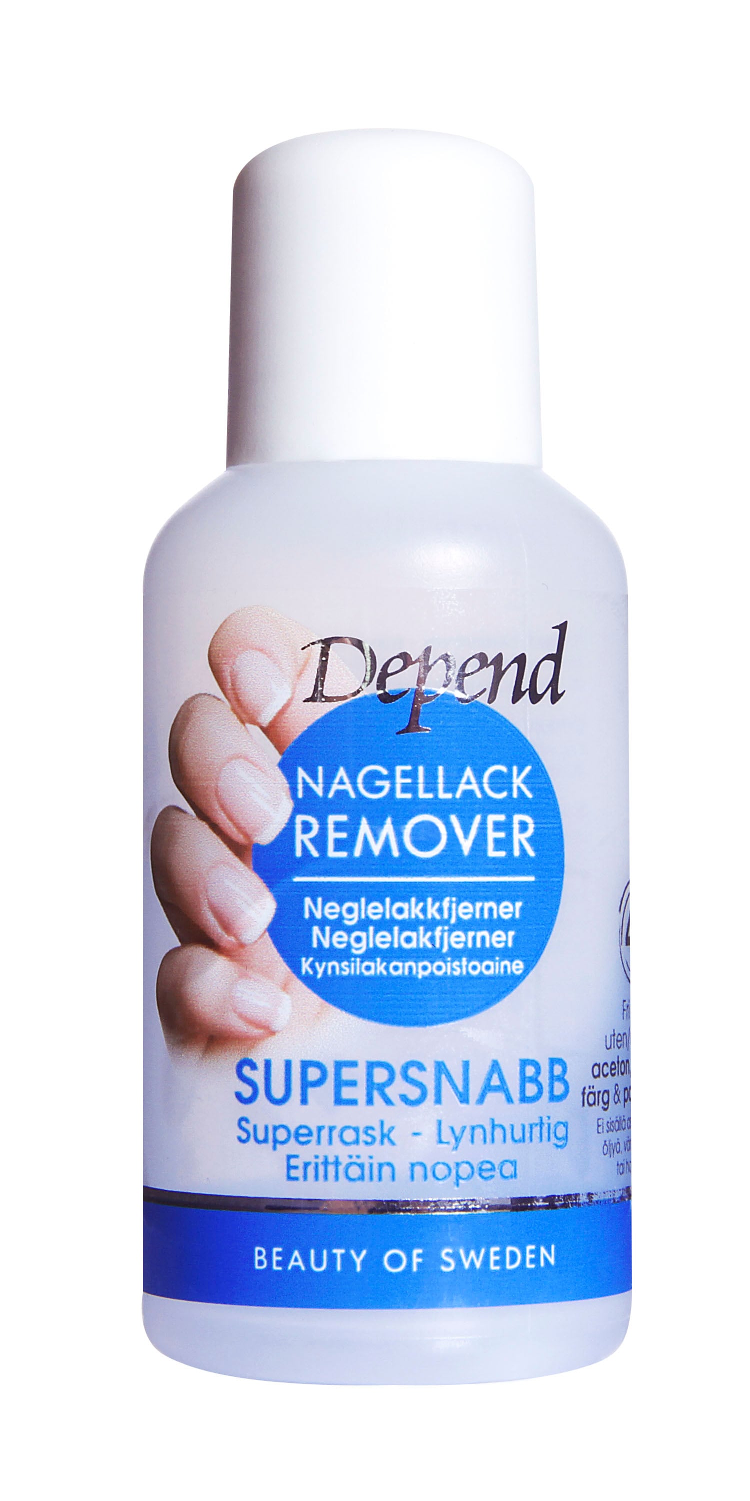 Depend Miniremover Supersnabb Blå 35 ml