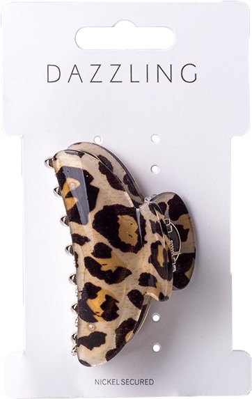 Dazzling Hårklämma Leopard Medium