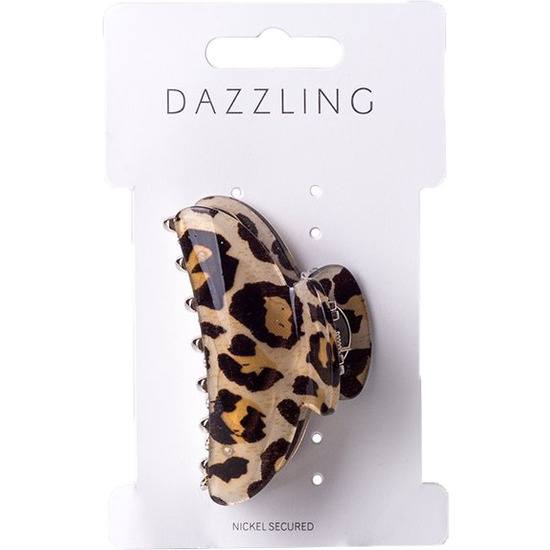 Dazzling Hårklämma Leopard Medium