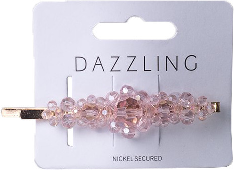 Dazzling Hårklämma Rosa Transparent Sten