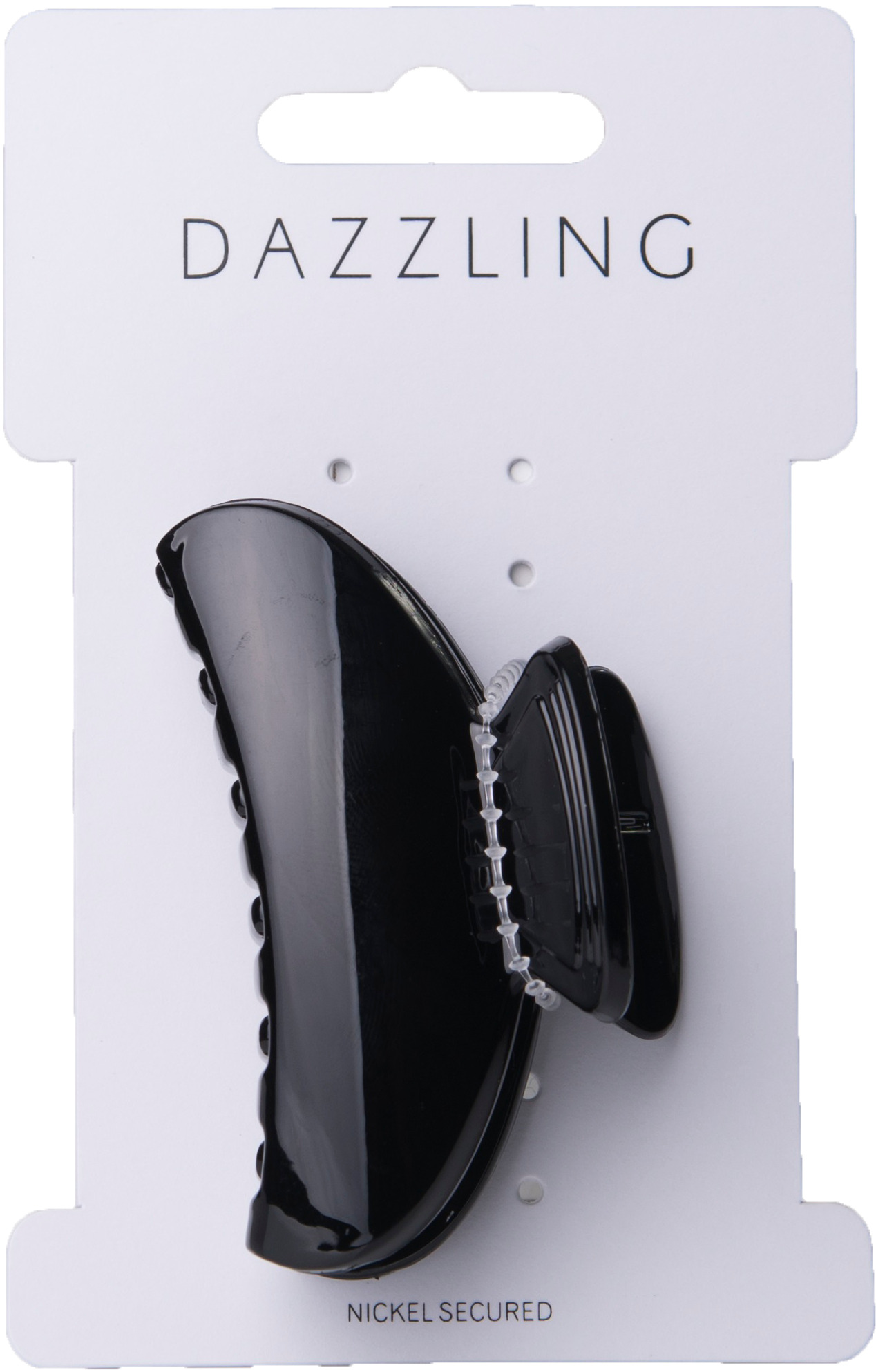 Dazzling Hårklämma Blank Svart Medium