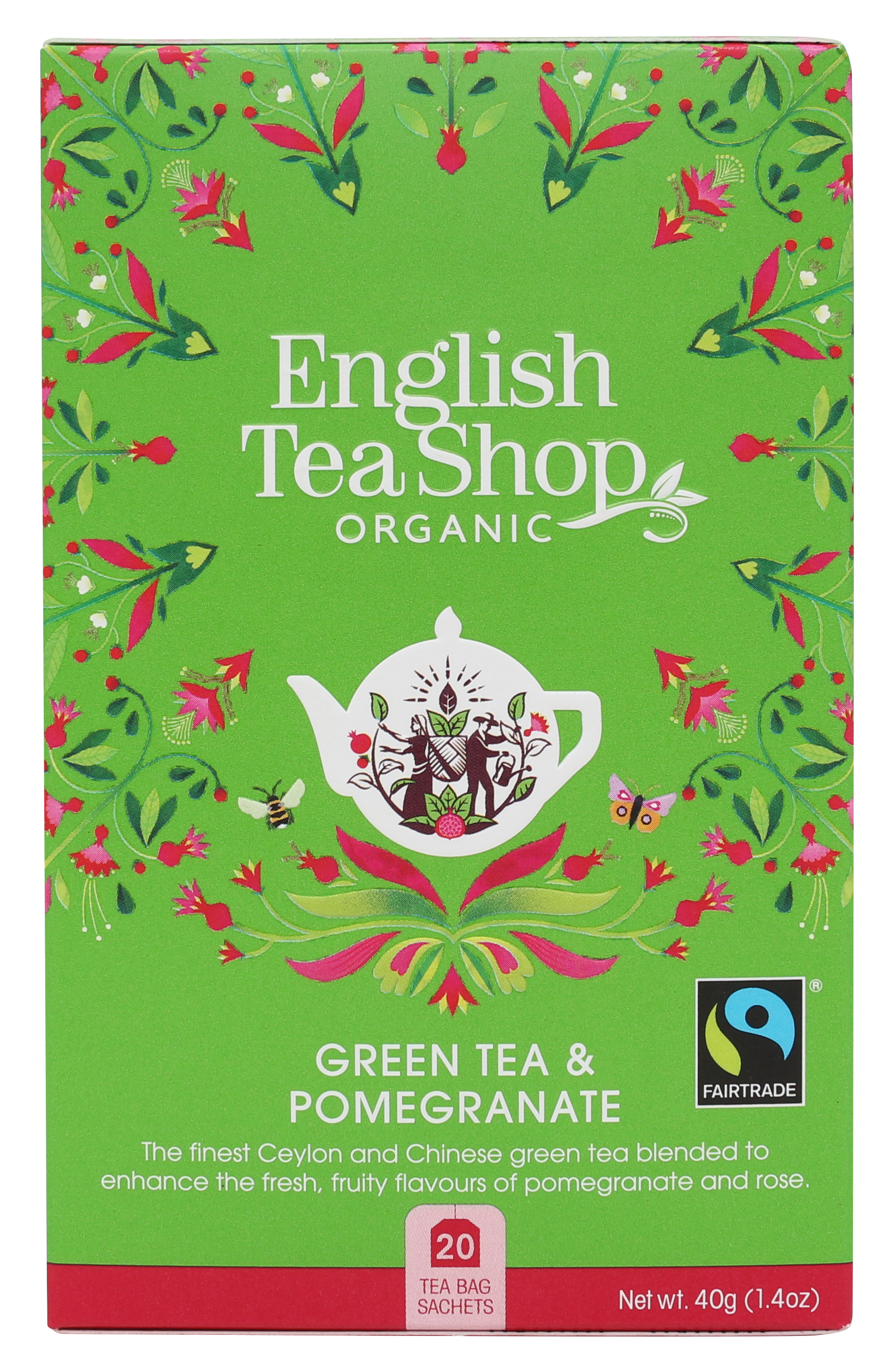 English Tea Shop Grönt te Granatäpple 40 g