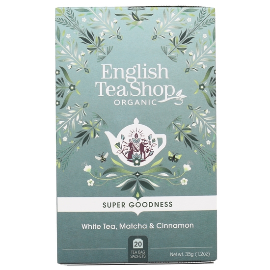 English Tea Shop Super Goodness Vitt te, Matcha,Kanel & Ingefära 35 g