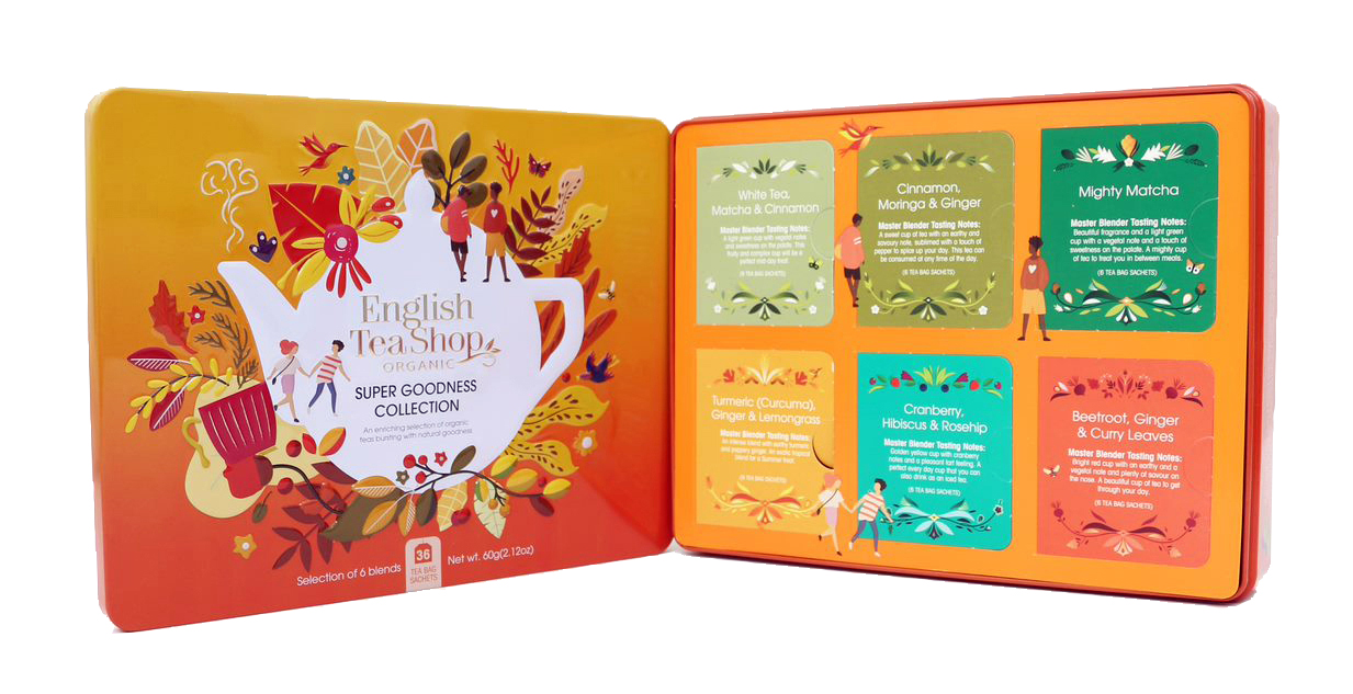 English Tea Shop Super Goodness Collection Orange plåt 36 påsar 61,5 g