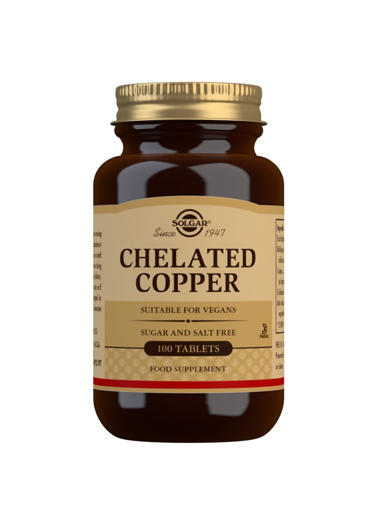 Solgar Chelated Copper 100 tabletter