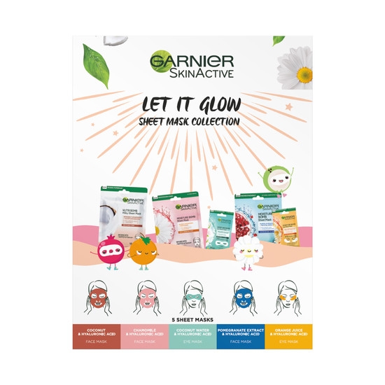 Garnier Let It Glow Tissue Mask Collection