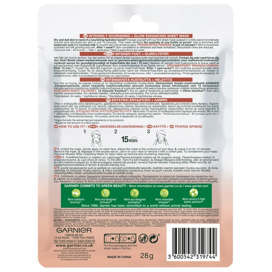 Garnier Let It Glow Tissue Mask Collection