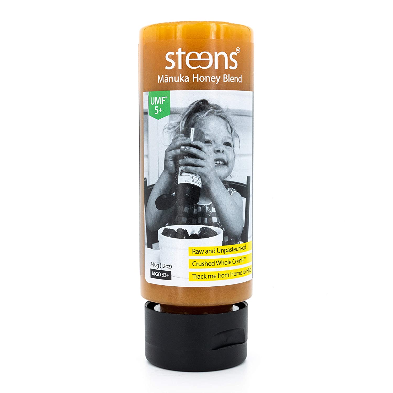 Steens MGO 83+ Raw Manukahonung Multifloral Squeezy 340 g