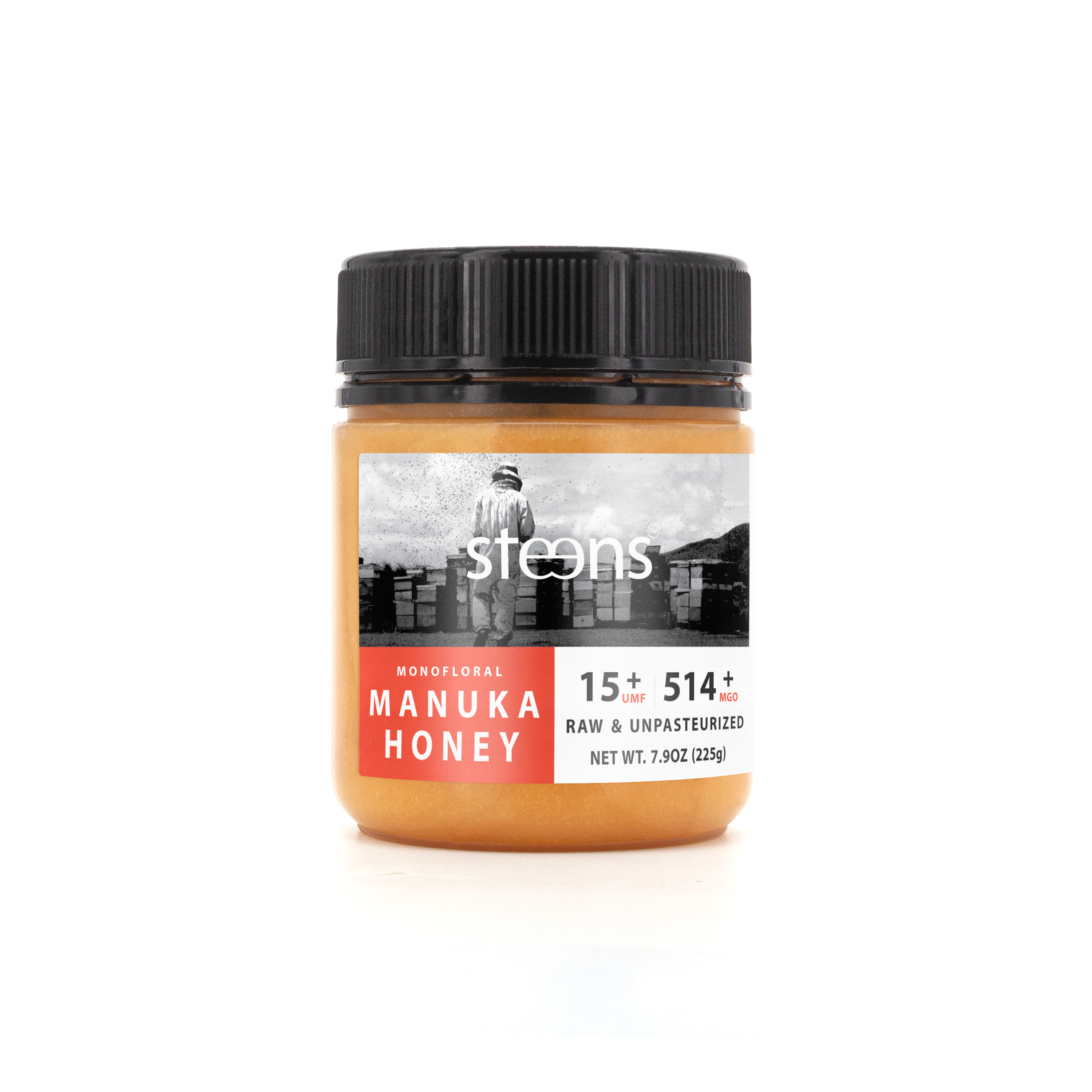 Steens UMF15+ (MGO 514+) Raw Manukahonung Monofloral 225 g