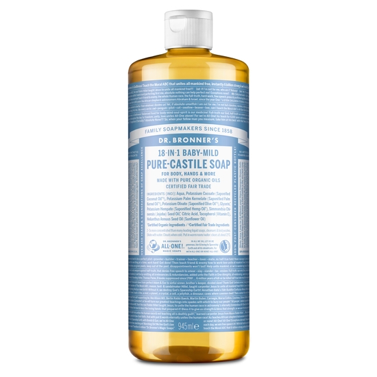 Dr. Bronner's Pure Castile Liquid Soap Baby-Mild Parfymfri 945 ml