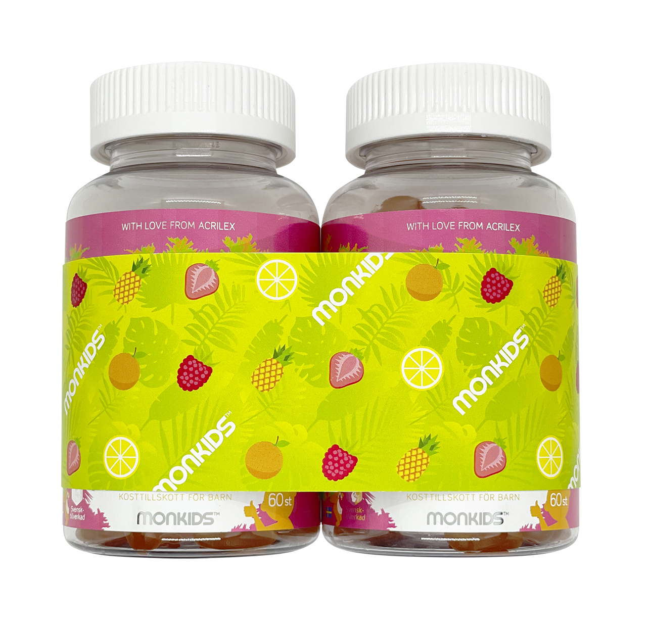 Monkids Multivitamin 2 x 60  tuggtabletter